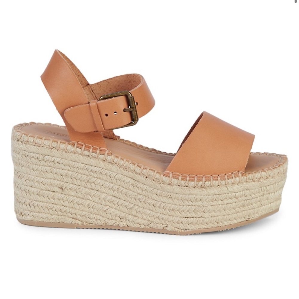 Soludos Minorca Leather Espadrille Platform Sandal
